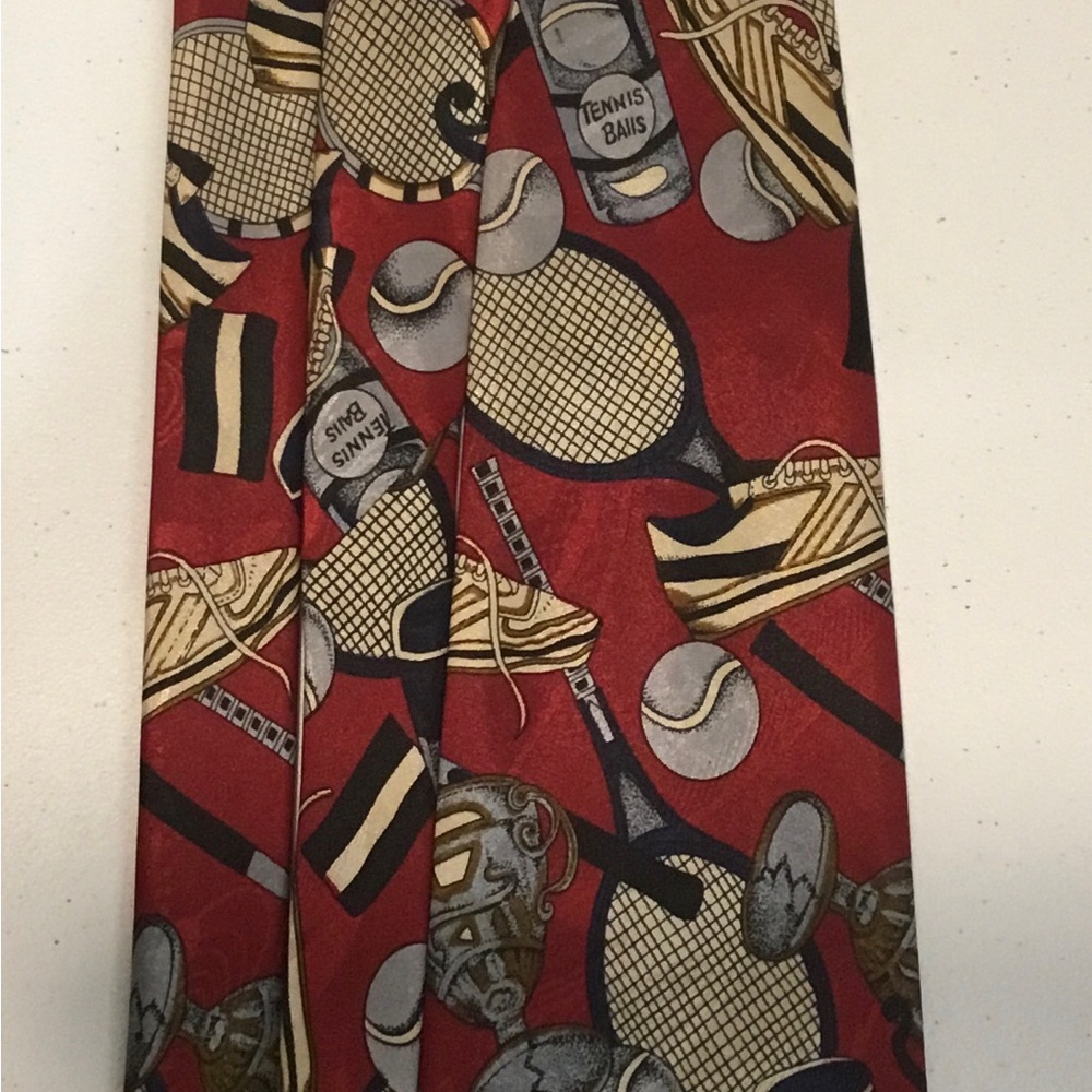 Vintage Duomo Milano Tennis Tie Handmade Tennis Sport - Picture 2 of 7